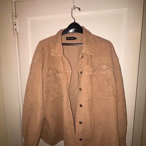 PrettyLittleThing Men's Light Brown Corduroy Jacket